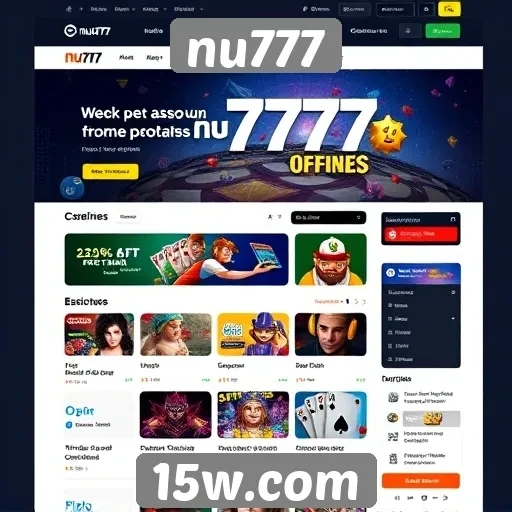 Análise da interface do site nu777